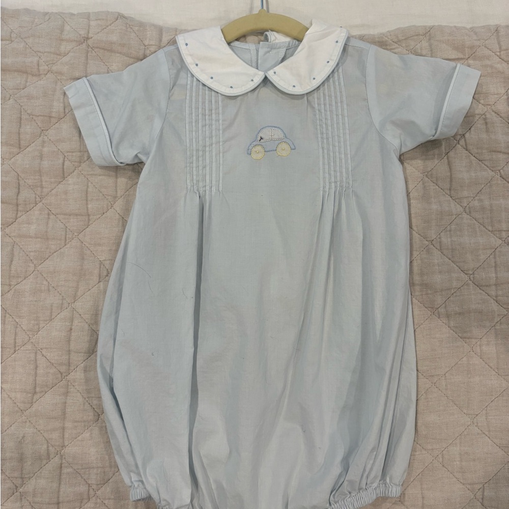 Light Blue Bubble with Car Embroidery